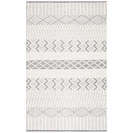 Safavieh 6 x 9 ft. Natural Bohemian Rectangle Hand Loomed Rug Ivory & Grey NAT855A-6